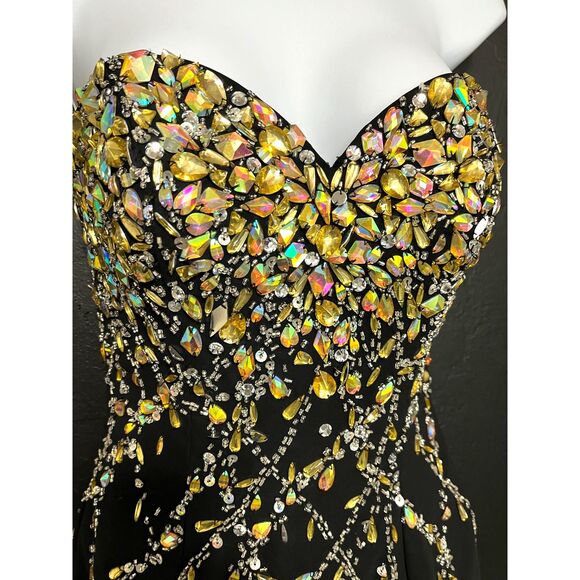 Disney Forever Enchanted Strapless Beaded Cocktail Dress | Size 2 - Picture 2 of 14